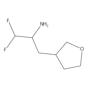 1,1-Difluoro-3-(oxolan-3-yl)propan-2-amine结构式