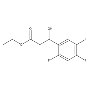 Ethyl 3-Hydroxy-3-(2,4,5-trifluorophenyl)propanoate结构式