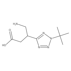 4-amino-3-(2-tert-butyl-2H-1,2,3,4-tetrazol-5-yl)butanoic acid结构式