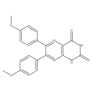 6,7-Bis(4-methoxyphenyl)-2-sulfanylpteridin-4-ol结构式