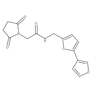 N-([2,3'-bifuran]-5-ylmethyl)-2-(2,5-dioxopyrrolidin-1-yl)acetamide Structure