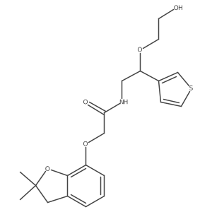 2-((2,2-dimethyl-2,3-dihydrobenzofuran-7-yl)oxy)-N-(2-(2-hydroxyethoxy)-2-(thiophen-3-yl)ethyl)acetamide Structure