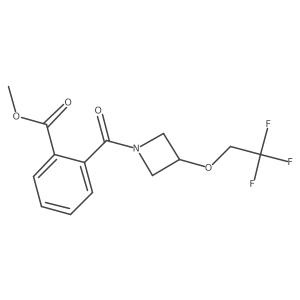 Methyl 2-[3-(2,2,2-trifluoroethoxy)azetidine-1-carbonyl]benzoate结构式