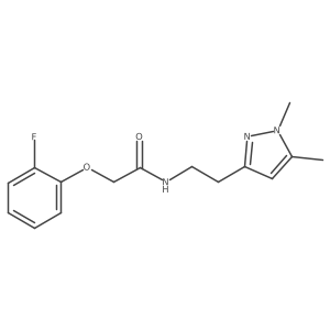 N-(2-(1,5-dimethyl-1H-pyrazol-3-yl)ethyl)-2-(2-fluorophenoxy)acetamide Structure
