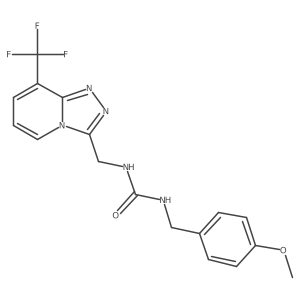 1-(4-Methoxybenzyl)-3-((8-(trifluoromethyl)-[1,2,4]triazolo[4,3-a]pyridin-3-yl)methyl)urea Structure
