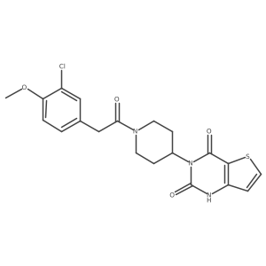 3-(1-(2-(3-chloro-4-methoxyphenyl)acetyl)piperidin-4-yl)thieno[3,2-d]pyrimidine-2,4(1H,3H)-dione Structure
