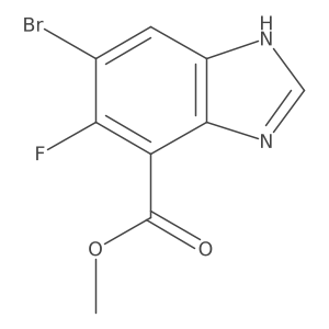 Methyl 6-bromo-5-fluoro-1H-benzimidazole-4-carboxylate结构式