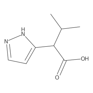 3-methyl-2-(1H-pyrazol-3-yl)butanoic acid Structure