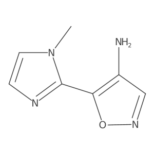 5-(1-methyl-1H-imidazol-2-yl)-1,2-oxazol-4-amine结构式