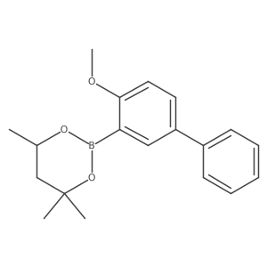 2-(4-Methoxybiphenyl-3-YL)-4,4,6-trimethyl-1,3,2-dioxaborinane结构式