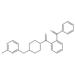 (2-Benzoylphenyl)(4-((2-methylpyrimidin-4-yl)oxy)piperidin-1-yl)methanone Structure
