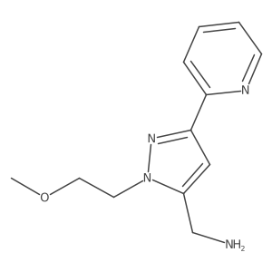 (1-(2-methoxyethyl)-3-(pyridin-2-yl)-1H-pyrazol-5-yl)methanamine结构式