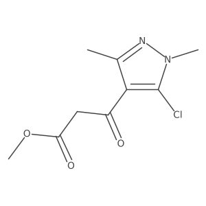 methyl 3-(5-chloro-1,3-dimethyl-1H-pyrazol-4-yl)-3-oxopropanoate Structure