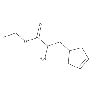 Ethyl 2-amino-3-(cyclopent-3-en-1-yl)propanoate结构式