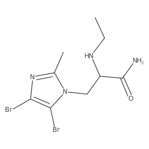3-(4,5-dibromo-2-methyl-1H-imidazol-1-yl)-2-(ethylamino)propanamide Structure