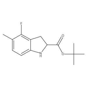 tert-butyl 4-fluoro-5-methyl-2,3-dihydro-1H-indole-2-carboxylate Structure