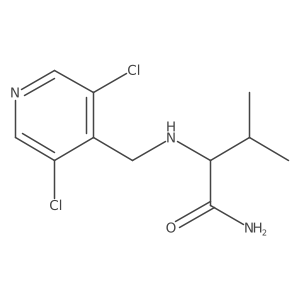 2-{[(3,5-Dichloropyridin-4-yl)methyl]amino}-3-methylbutanamide结构式