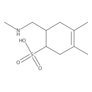 3,4-Dimethyl-6-[(methylamino)methyl]cyclohex-3-ene-1-sulfonic acid结构式