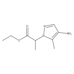 ethyl 2-(4-amino-5-methyl-1H-pyrazol-1-yl)propanoate Structure