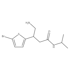 4-amino-3-(5-bromothiophen-2-yl)-N-(propan-2-yl)butanamide结构式