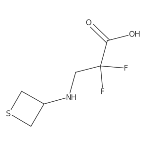 2,2-Difluoro-3-[(thietan-3-yl)amino]propanoic acid结构式