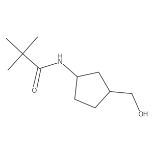 rac-N-[(1R,3S)-3-(hydroxymethyl)cyclopentyl]-2,2-dimethylpropanamide Structure