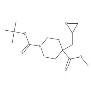 1-Tert-butyl 4-methyl 4-[(oxiran-2-yl)methyl]piperidine-1,4-dicarboxylate Structure