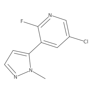 5-chloro-2-fluoro-3-(1-methyl-1H-pyrazol-5-yl)pyridine结构式