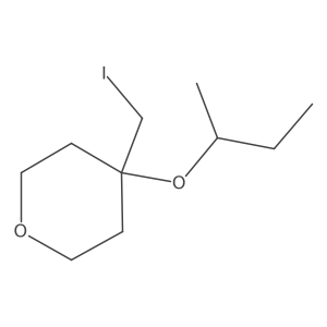 4-(Butan-2-yloxy)-4-(iodomethyl)oxane结构式