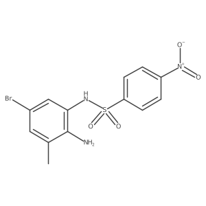 N-(2-amino-5-bromo-3-methylphenyl)-4-nitrobenzene-1-sulfonamide结构式