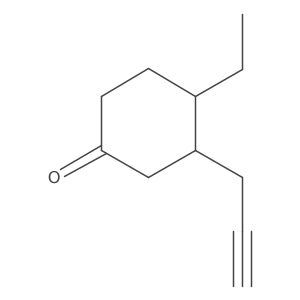 4-Ethyl-3-(prop-2-yn-1-yl)cyclohexan-1-one结构式