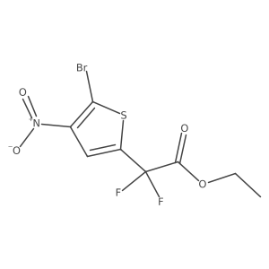 Ethyl2-(5-bromo-4-nitrothiophen-2-yl)-2,2-difluoroacetate Structure