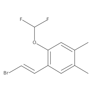 1-(2-Bromoethenyl)-2-(difluoromethoxy)-4,5-dimethylbenzene Structure