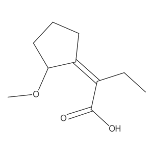 2-[(1Z)-2-methoxycyclopentylidene]butanoic acid Structure