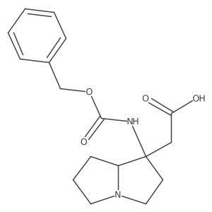 2-(1-{[(benzyloxy)carbonyl]amino}-hexahydro-1H-pyrrolizin-1-yl)acetic acid结构式