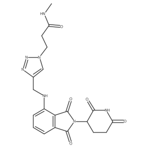 3-[4-({[2-(2,6-dioxopiperidin-3-yl)-1,3-dioxo-2,3-dihydro-1H-isoindol-4-yl]amino}methyl)-1H-1,2,3-triazol-1-yl]-N-methylpropanamide结构式