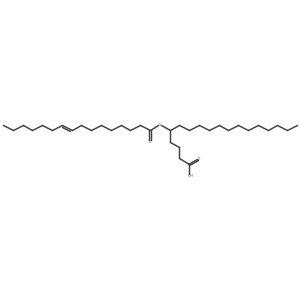 5-(9Z-hexadecenoyloxy)-octadecanoic acid Structure