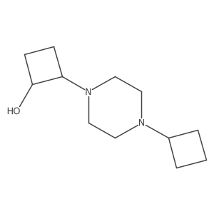 trans-2-(4-Cyclobutylpiperazin-1-yl)cyclobutan-1-ol结构式