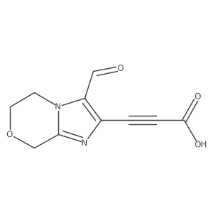 3-{3-formyl-5H,6H,8H-imidazo[2,1-c][1,4]oxazin-2-yl}prop-2-ynoic acid结构式