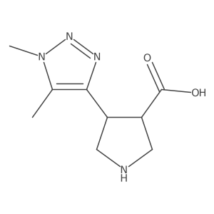 4-(dimethyl-1H-1,2,3-triazol-4-yl)pyrrolidine-3-carboxylic acid Structure