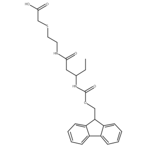 2-({2-[(3S)-3-({[(9H-fluoren-9-yl)methoxy]carbonyl}amino)pentanamido]ethyl}sulfanyl)acetic acid结构式