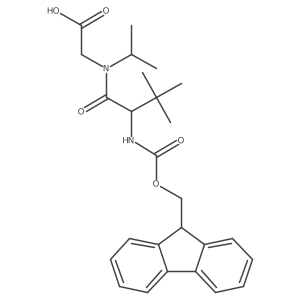 2-[(2R)-2-({[(9H-fluoren-9-yl)methoxy]carbonyl}amino)-3,3-dimethyl-N-(propan-2-yl)butanamido]acetic acid Structure