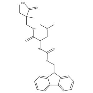 2-{[(2S)-3-(dimethylamino)-2-({[(9H-fluoren-9-yl)methoxy]carbonyl}amino)propanamido]methyl}-2-methylbutanoic acid Structure