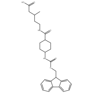 5-{[4-({[(9H-fluoren-9-yl)methoxy]carbonyl}amino)cyclohexyl]formamido}-3-methylpentanoic acid结构式