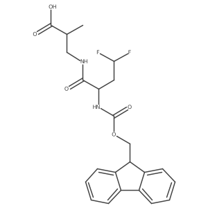 3-[2-({[(9H-fluoren-9-yl)methoxy]carbonyl}amino)-4,4-difluorobutanamido]-2-methylpropanoic acid结构式