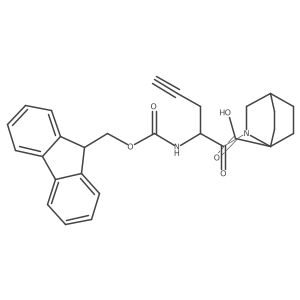 2-[2-({[(9H-fluoren-9-yl)methoxy]carbonyl}amino)pent-4-ynoyl]-2-azabicyclo[2.2.2]octane-1-carboxylic acid结构式