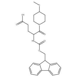 4-({[(9H-fluoren-9-yl)methoxy]carbonyl}amino)-5-[4-(methylsulfanyl)piperidin-1-yl]-5-oxopentanoic acid结构式