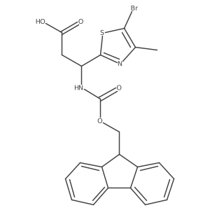 3-(5-bromo-4-methyl-1,3-thiazol-2-yl)-3-({[(9H-fluoren-9-yl)methoxy]carbonyl}amino)propanoic acid结构式
