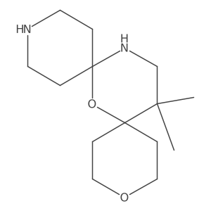 16,16-Dimethyl-3,7-dioxa-11,14-diazadispiro[5.1.5^{8}.3^{6}]hexadecane结构式