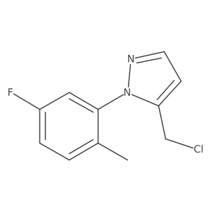 5-(chloromethyl)-1-(5-fluoro-2-methylphenyl)-1H-pyrazole结构式